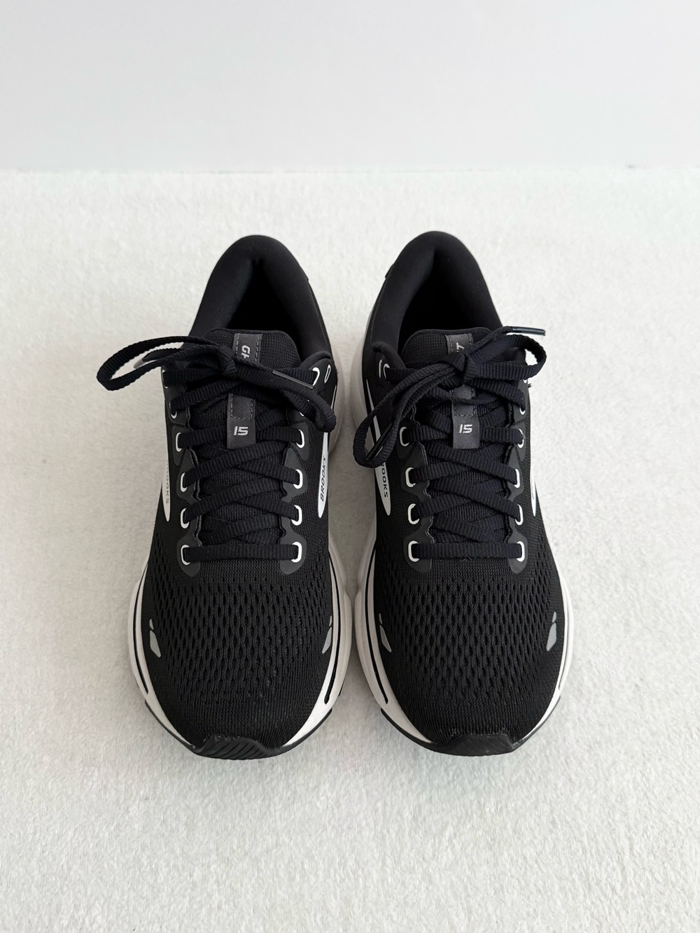 Brooks Ghost 15 Black White Running Shoes Women’s 7.5 Cushioned Sneakers - Picture 4 of 8